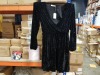 12 X BRAND NEW BAGGED WOMENS BLACK OASIS DRESSES ( 2 X RATIO PACKS OF 1- XS, 2-S, 2-M AND 1-L) TOTAL RRP £600.00