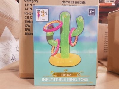 60 X CACTUS INFLATABLE RING TOSS GAME'S - CONTAINED IN 10 BOXES