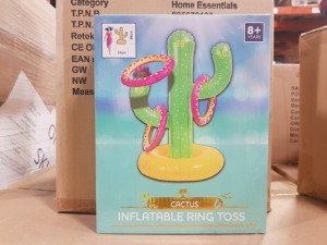 60 X CACTUS INFLATABLE RING TOSS GAME'S - CONTAINED IN 10 BOXES