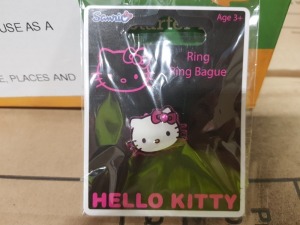 360 X HELLO KITTY CHILDRENS RING IN RETAIL PACK AGE 3+ IN 15 CARTONS