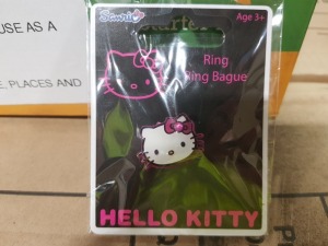 360 X HELLO KITTY CHILDRENS RING IN RETAIL PACK AGE 3+ IN 15 CARTONS