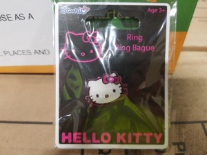 360 X HELLO KITTY CHILDRENS RING IN RETAIL PACK AGE 3+ IN 15 CARTONS