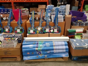 FULL PALLET CONTAINING LARGE QUANTITY OF EDUCATIONAL/STATIONERY EQUIPMENT IE EDUCATIONAL SOUTH AMERICAN MAP, CREATIVE LEARNING TARGET SWING SET, STAEDTLER PENCILS CLASS PACK, EDDING WHITEBOARD MARKERS, A4 SPIRAL SKETCH BOOK, EDUCATIONAL DICE ETC