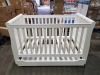 BRAND NEW MOTHERCARE HIGH GLOSS WHITE SLEIGH COT BED WITH STORAGE DRAWER - (KB488) - RRP £299 - IN 2 BOXES