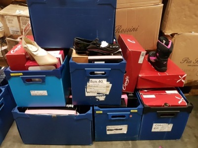 50 X BRAND NEW BOXED WOMENS SHOES IN VARIOUS STYLES AND SIZES IE BALERA TAP SHOES, CAPEZIO BATTLE BOOT AND SO DANCA HEELS - IN 7 BOXES