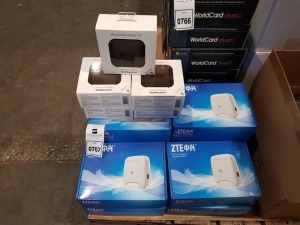 15 PIECE ASSORTED LOT CONTAINING 5 X BRAND NEW BOXED TOTAL MOUNT PRO (MOUNT FOR APPLE TV) AND 10 X BRAND NEW BOXED ZTE HOME GATEWAY