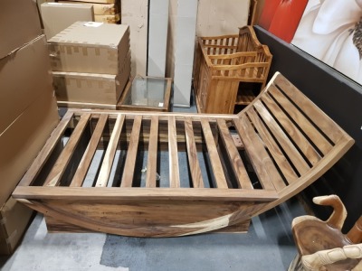 1 X LARGE SOLID HARDWOOD SLAY BED