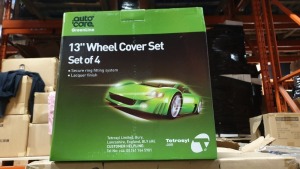 40 X SET OF 4 13" AUTO CARE WHEEL COVER SETS WITH LACQUERED FINNISH ON 1 FULL PALLET - IN 10 BOXES