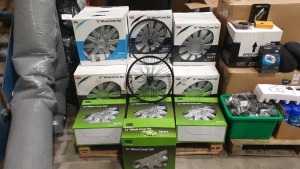 APPROX 22 X MIXED WHEEL COVER SET'S TO INCLUDE - AUTO CARE 14", 15",16" SIZES & 2 X BIKE SPOKES - CONTAINED ON A FULL PALLET