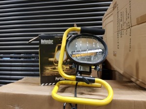 16 X 230V (DEFENDER POWER & LIGHT) PORTABLE WORKLIGHT - CONTAINED IN 2 BOXES