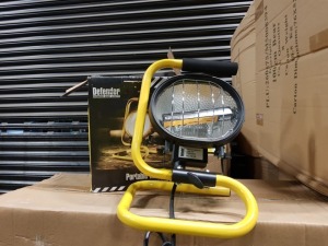 16 X 230V (DEFENDER POWER & LIGHT) PORTABLE WORKLIGHT - CONTAINED IN 2 BOXES