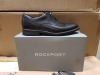 12 X BRAND NEW BOXED MENS BLACK ROCKPORT SHOES (SIZE 9.5) - IN 2 BOXES