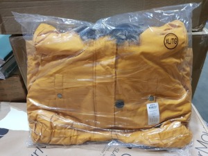 6 X BRAND NEW PACKAGED ONLY PARKA JACKET (SIZE XL) IN DUSTY YELLOW. TOTAL RRP £300.00