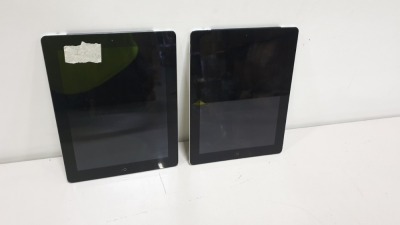 2 X APPLE IPADS IN BLACK AND SILVER (LOCKED FOR SPARES ONLY)