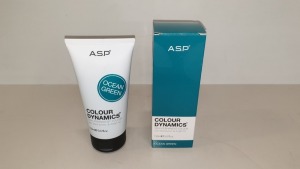 192 X ASP COLOUR DYNAMICS SEMI PERMANENT HAIR COLOUR - OCEAN GREEN - 150 ML (PROD CODE ASP-CD-OG) - RRP £15.00 EACH TOTAL £2880 - IN 16 CARTONS