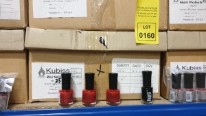 APPROX 631 X VARIOUS KUBISS COSMETICS CONTAINING KUBISS NAIL POLISH NO. 82, LIPSTICK NO. 24 AND MINI NAIL POLISH NO. 25 RRP £1262.00