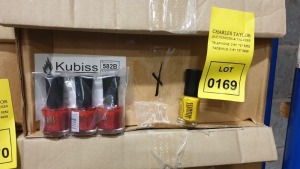 APPROX 588 X VARIOUS KUBISS COSMETICS CONTAINING KUBISS NAIL POLISH NO. 82, AND MINI NAIL POLISH NO . 149 RRP £1176.00