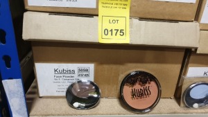 APPROX 341 X VARIOUS KUBISS COSMETICS CONTAINING KUBISS MONO EYESHDOW NO. 24 AND FACE POWDER NO.5 CINNAMON SILK RRP £682.00