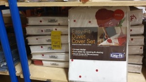 7 X BRAND NEW EASY-FIT SINGLE DUVET COVER SETS WITH UNIQUE STRAWBERRY DESIGN, FOUR SIDED ZIPS AND PILLOWCASE