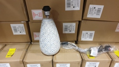 17 X BRAND NEW VL TIKA PEAR SHAPED TABLE LAMPS - IN 17 BOXES