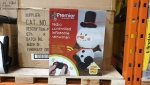 30 X RADIO CONTROLED INFLATABLE SNOWMANOVER 60CM TALL IN 5 BOXES