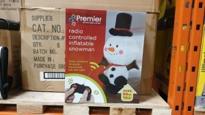 24 X RADIO CONTROLLED INFLATABLE SNOWMAN OVER 60CM TALL IN 4 BOXES