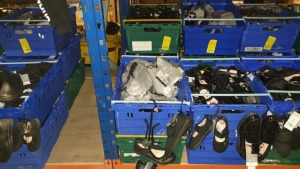 APPROX £600 RETAIL VALUE OF CHILDRENS BLACK FOOTWEAR IN VARIOUS STYLES & SIZES IN 5 TRAYS (NOT INCLUDED) - NOTE: ITEMS ARE SIMPLE MAGNETIC SECURITY TAGGED