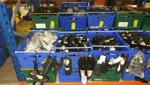 APPROX £600 RETAIL VALUE OF CHILDRENS BLACK FOOTWEAR IN VARIOUS STYLES & SIZES IN 5 TRAYS (NOT INCLUDED) - NOTE: ITEMS ARE SIMPLE MAGNETIC SECURITY TAGGED