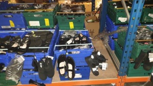 APPROX £600 RETAIL VALUE OF CHILDRENS BLACK FOOTWEAR IN VARIOUS STYLES & SIZES IN 5 TRAYS (NOT INCLUDED) - NOTE: ITEMS ARE SIMPLE MAGNETIC SECURITY TAGGED