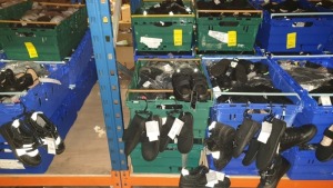 APPROX £600 RETAIL VALUE OF CHILDRENS BLACK FOOTWEAR IN VARIOUS STYLES & SIZES IN 5 TRAYS (NOT INCLUDED) - NOTE: ITEMS ARE SIMPLE MAGNETIC SECURITY TAGGED