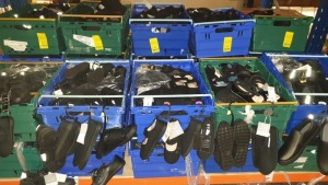 APPROX £600 RETAIL VALUE OF CHILDRENS BLACK FOOTWEAR IN VARIOUS STYLES & SIZES IN 5 TRAYS (NOT INCLUDED) - NOTE: ITEMS ARE SIMPLE MAGNETIC SECURITY TAGGED