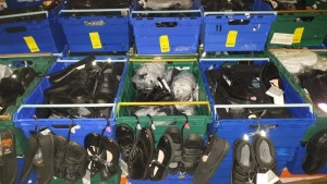 APPROX £600 RETAIL VALUE OF CHILDRENS BLACK FOOTWEAR IN VARIOUS STYLES & SIZES IN 5 TRAYS (NOT INCLUDED) - NOTE: ITEMS ARE SIMPLE MAGNETIC SECURITY TAGGED