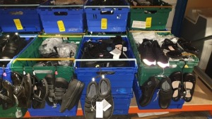 APPROX £600 RETAIL VALUE OF CHILDRENS BLACK FOOTWEAR IN VARIOUS STYLES & SIZES IN 5 TRAYS (NOT INCLUDED) - NOTE: ITEMS ARE SIMPLE MAGNETIC SECURITY TAGGED