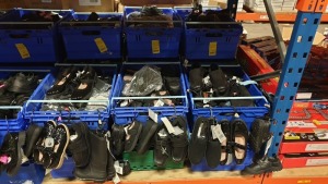 APPROX £600 RETAIL VALUE OF CHILDRENS BLACK FOOTWEAR IN VARIOUS STYLES & SIZES IN 5 TRAYS (NOT INCLUDED) - NOTE: ITEMS ARE SIMPLE MAGNETIC SECURITY TAGGED