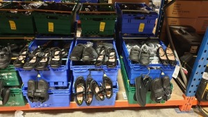 APPROX £600 RETAIL VALUE OF CHILDRENS BLACK FOOTWEAR IN VARIOUS STYLES & SIZES IN 5 TRAYS (NOT INCLUDED) - NOTE: ITEMS ARE SIMPLE MAGNETIC SECURITY TAGGED