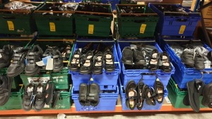 APPROX £600 RETAIL VALUE OF CHILDRENS BLACK FOOTWEAR IN VARIOUS STYLES & SIZES IN 5 TRAYS (NOT INCLUDED) - NOTE: ITEMS ARE SIMPLE MAGNETIC SECURITY TAGGED