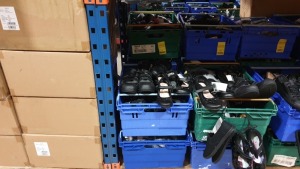 APPROX £600 RETAIL VALUE OF CHILDRENS BLACK FOOTWEAR IN VARIOUS STYLES & SIZES IN 5 TRAYS (NOT INCLUDED) - NOTE: ITEMS ARE SIMPLE MAGNETIC SECURITY TAGGED