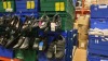 APPROX £600 RETAIL VALUE OF CHILDRENS BLACK FOOTWEAR IN VARIOUS STYLES & SIZES AND CHILDRENS BLUE WINTER BOOTS IN 5 TRAYS (NOT INCLUDED) - NOTE: ITEMS ARE SIMPLE MAGNETIC SECURITY TAGGED