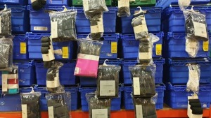 £400-£500 RETAIL VALUE OF CHILDRENS TIGHTS IN VARIOUS STYLES AND SIZES IN 5 TRAYS (NOT INCLUDED)