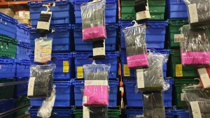 £400-£500 RETAIL VALUE OF CHILDRENS TIGHTS IN VARIOUS STYLES AND SIZES IN 5 TRAYS (NOT INCLUDED)