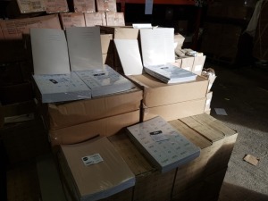 FULL PALLET CONTAINING LARGE QUANTITY OF RHINO TOUGH FAST MOVING STATIONERY EXERCISE BOOKS AND TTS SUFFIXES & PREFIXES WHITEBOARD.