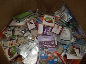 FULL PALLET CONTAINING LARGE QUANTITY OF ASSORTED BRAND NEW STATIONERY/EDUCATIONAL EQUIPMENT IE ANCIENT EGYPT TIMELINE, A4 DOUBLE SIDED PHASE 2 MNEMONIC FLASHCARDS, TTS PUNCHED POCKETS A4 CLEAR, TTS SENSATIONAL READING ACTIVITIES, FOLDERS, VARIOUS SUBJECT