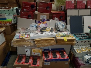 FULL PALLET CONTAINING LARGE QUANTITY OF ASSORTED BRAND NEW STATIONERY/EDUCATIONAL EQUIPMENT IE MITRE SIZE 5 FOOTBALL, SHARP WRITEVIEW SCIENTIFIC CALCULATOR, SLAZENGER INTERNATIONAL CRICKET HELMET, INCLUSION FIX BOOKS, BADMINTON RACKET, FLIP IT EDUCATIONA