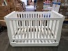 BRAND NEW MOTHERCARE HIGH GLOSS WHITE SLEIGH COT BED WITH STORAGE DRAWER - (KB488) - RRP £299 - IN 2 BOXES