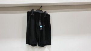 100 X PACKS OF 2 UNISEX BLACK SHORTS 9-10YEARS