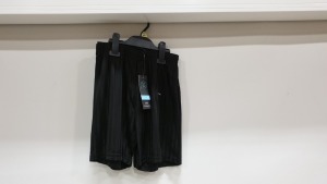 100 X PACKS OF 2 UNISEX BLACK SHORTS 9-10YEARS