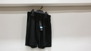 100 X PACKS OF 2 UNISEX BLACK SHORTS 9-10YEARS