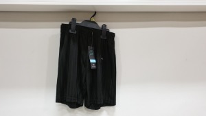 100 X PACKS OF 2 UNISEX BLACK SHORTS 9-10YEARS