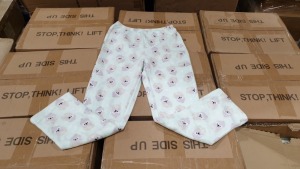 52 X CHILDREN'S OWL FLEECY PYJAMA BOTTOMS AGE 7-8 YEARS IN 2 CARTONS