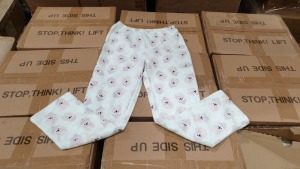 52 X CHILDREN'S OWL FLEECY PYJAMA BOTTOMS AGE 7-8 YEARS IN 2 CARTONS